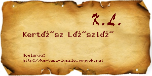 Kertész László névjegykártya