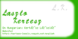 laszlo kertesz business card